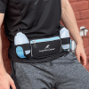 Running Hydration Belt Waist Bag with Water-Resistant Pockets and 2 Water Bottles for Outdoor Sports