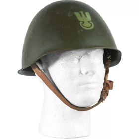 Polish Military Steel Helmet Used - Olive Drab