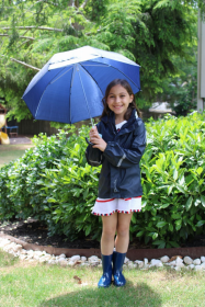 Rain Set 3 Pieces (Color: Navy, size: One Size)