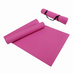 Performance Yoga Mat with Carrying Straps (Color: Pink)