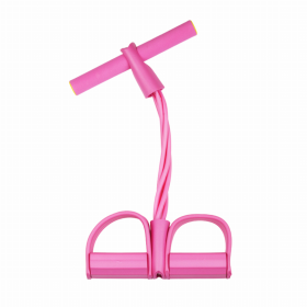 Pedal Resistance Band for Training Arms, Abs, Waist and Yoga Stretching (Color: Pink)