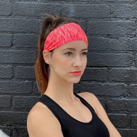 Extra-Wide Sport and Fitness Sweat-Wicking Headband (Color: Pink)