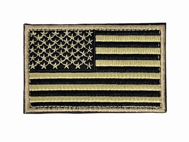 Tactical USA Flag Patch with Detachable Backing (Color: Copper)