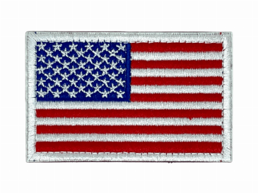 Tactical USA Flag Patch with Detachable Backing (Color: Red White & Blue)