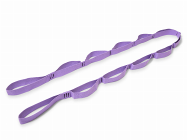 Multi-Loop Stretching Strap for Yoga & Pilates (Color: Purple)