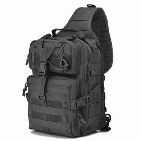 Tactical Military Medium Sling Range Bag (Color: Black)