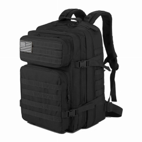 Tactical Military 45L Molle Rucksack Backpack (Color: Black)