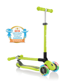 Primo Foldable Scooter With Lights (Color: Lime Green, size: Age 3+)