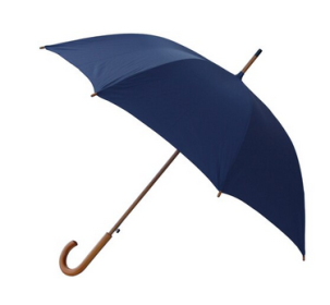 Lux Wood Umbrella (Color: Blue, size: 49in)