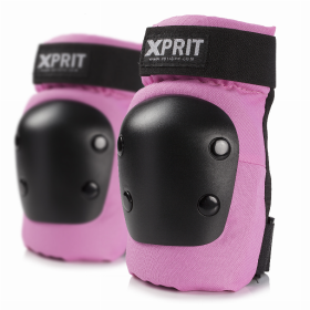 XPRIT Adult/Child Wrist Guards, Knee Elbow Pads 3 in 1 Protective Gear Set for Skateboard, Scooter & Bike (Color: Pink, size: Adults)