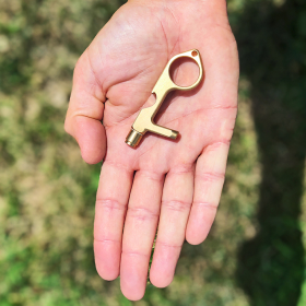 Safe Key Contact-Less LED Keychain Multi-Tool (Color: Purple)